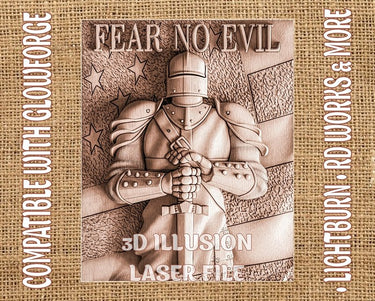 American knight 3d illusion & laser-ready files 3DWave.us